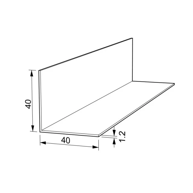 ΓΩΝΙΑ ΑΛΟΥΜΙΝΙΟΥ 40x40 / ΑΝΟΔΙΩΜΕΝΗ